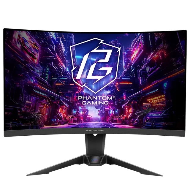 MONITOR CURVO 27 ASROCK PHANTOM GAMING PG27QRT2A VS 1MS 180HZ QHD 2K HDMI DP