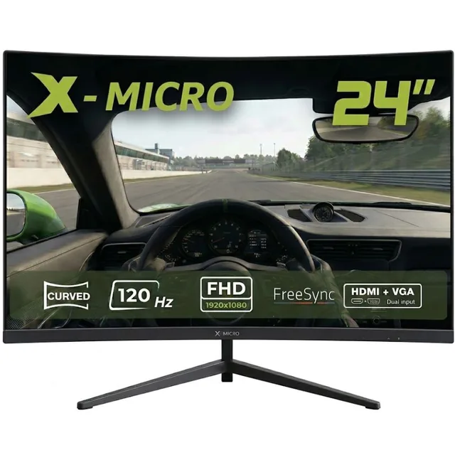 Monitor Gamer 24" X-Micro Curvo Full Hd 120Hz 1Ms Hdmi X24CFE