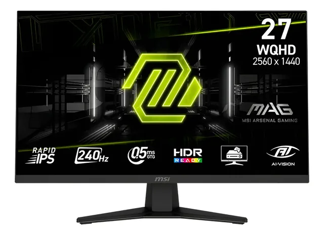 MONITOR GAMER 27 MSI MAG 274QF X24 IPS QHD 2K 240HZ 0.5MS HDMI DP
