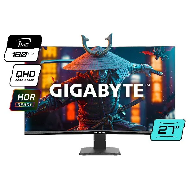 Monitor Gamer Gigabyte 27" Gs27qca 180hz 1ms Qhd
