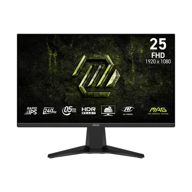 Monitor Gamer MSI 25" FHD Rapid IPS 240Hz 0.5ms Flat 2xHDMI + 1xDP (II) (5052)
