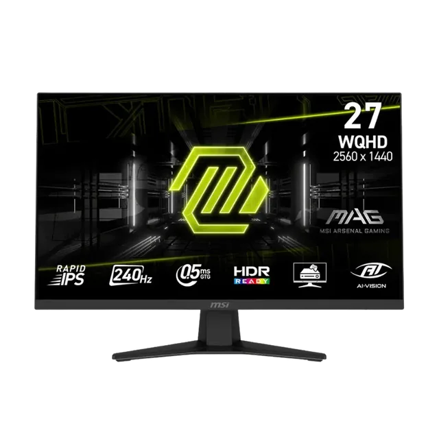 Monitor Gamer Msi 27" Mag 274qf Qhd Rapid Ips 240hz 0.5ms Flat 2xhdmi + 1xdp (ii)