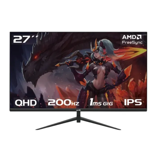 Monitor Gamer Raptor 27 200Hz 1ms IPS QHD Hawk Eye Frameless HDMI DP Negro