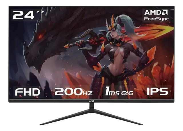 Monitor Gamer Raptor Hawk Eye 24 Pulgadas Ips Fhd 200hz 1ms Negro