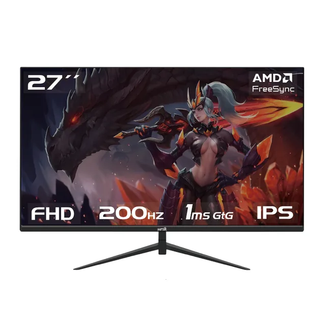 Monitor Gamer Raptor Hawk Eye 27" Frameless Ips Fhd 200hz 1ms Hdmi-dp Negro