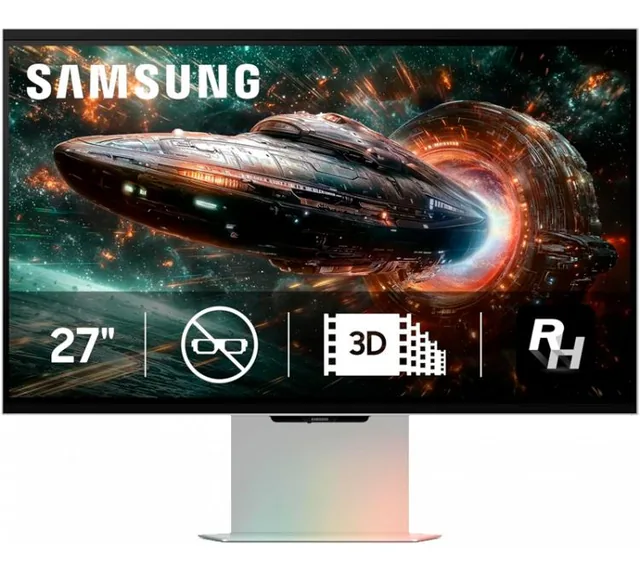Monitor Gamer Samsung Odyssey 3D Glasses-Free G9 G90XF 27" UHD 4K Fast IPS 165Hz 1ms G-SYNC AMD FreeSync Premium