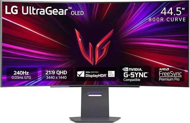 Monitor LG 45 Ultragear 240 Hz Curvo OLED QHD 45GS95QE