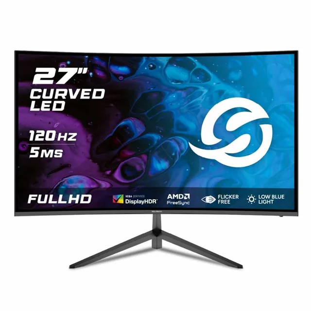 MONITOR SOLARMAX 27 120 HZ FRAMELESS CURVO FHD HDMI VGA