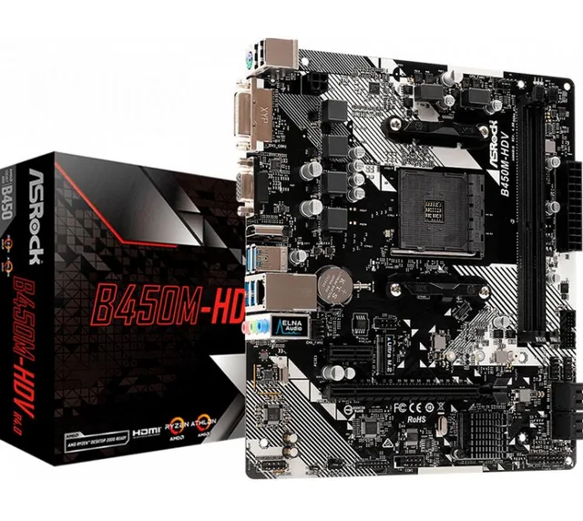 Mother ASRock B450M-HDV AM4 DDR4