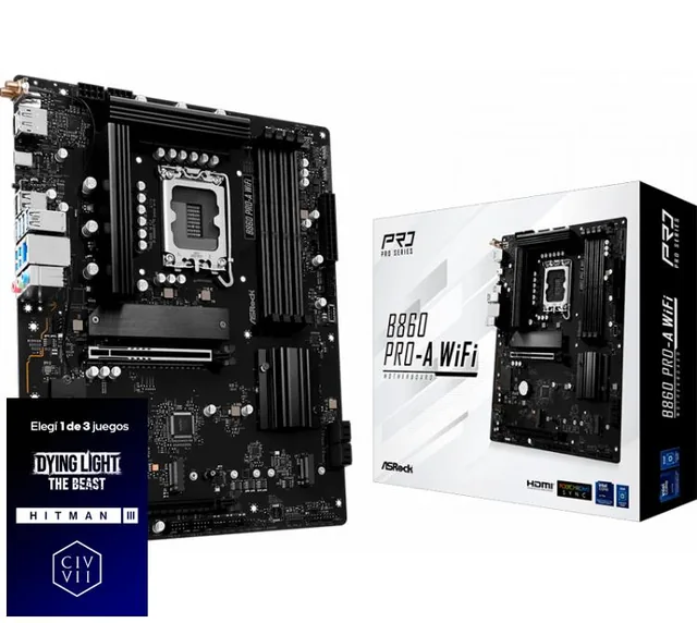 Mother ASRock B860 LGA1851 DDR5 WiFi
