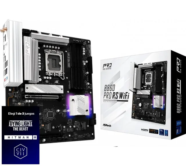 Mother ASRock Pro RS B860 LGA1851 DDR5 WiFi