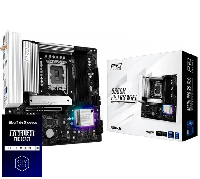 Mother ASRock Pro RS B860M LGA1851 DDR5 WiFi