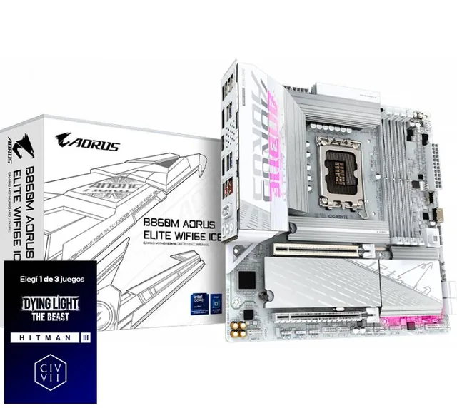 Mother Gigabyte AORUS Elite B860M LGA1851 DDR5 WiFi ICE