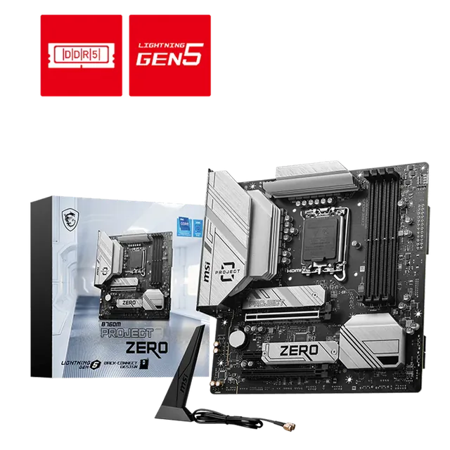Mother MSI B760M PROJECT ZERO LGA1700 DDR5