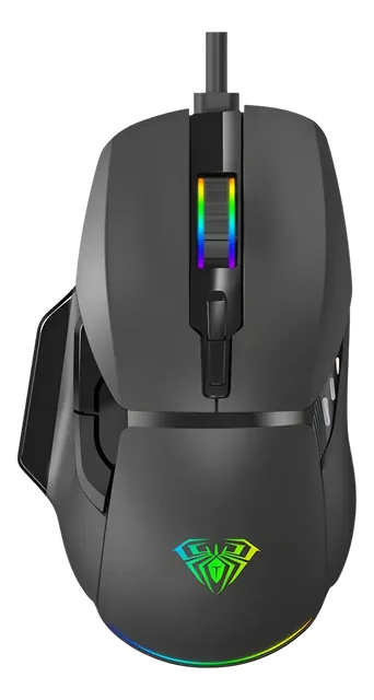 MOUSE AULA F815 NEGRO USB RGB 12800 DPI 6D