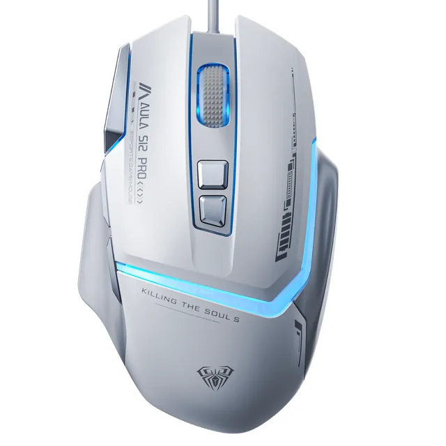 Mouse Aula S12 Pro Wired Blanco