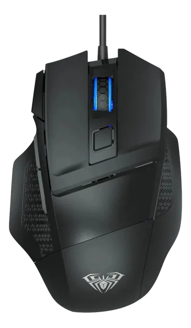 MOUSE AULA S12 WIRED NEGRO USB RGB 12800 DPI 7D