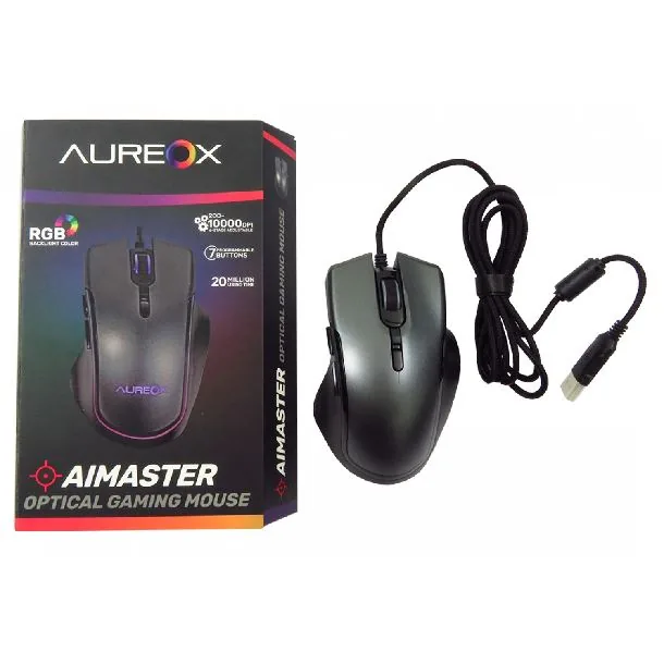 MOUSE AUREOX AIMASTER OPTICAL RGB GAMING