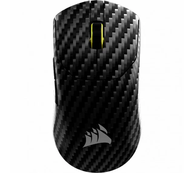 Mouse Corsair Sabre V2 PRO UltraLight SlipStream Wireless 2.4Ghz Bluetooth 8000Hz Fibra de Carbono RGB 55gr 120Hs