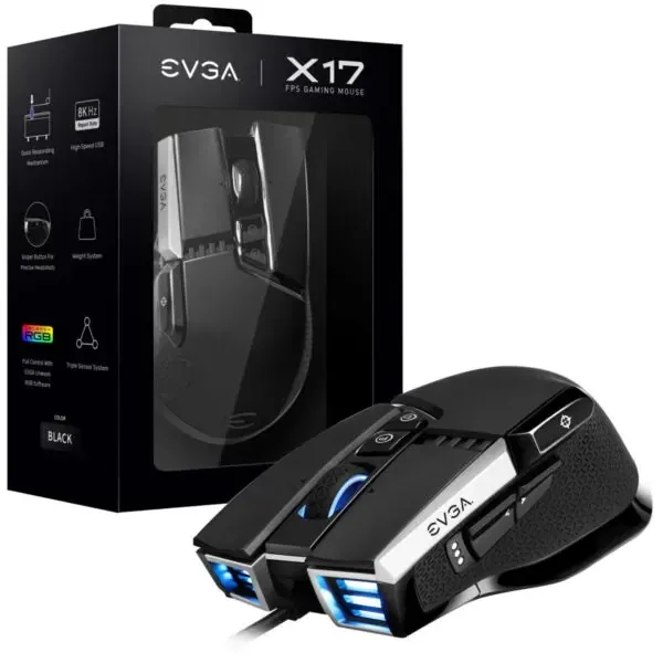 Mouse Gamer EVGA X17 Wired Black
