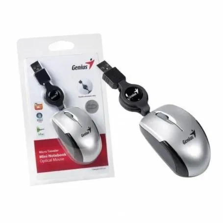 Mouse Genius Micro Traveler Retractil Silver