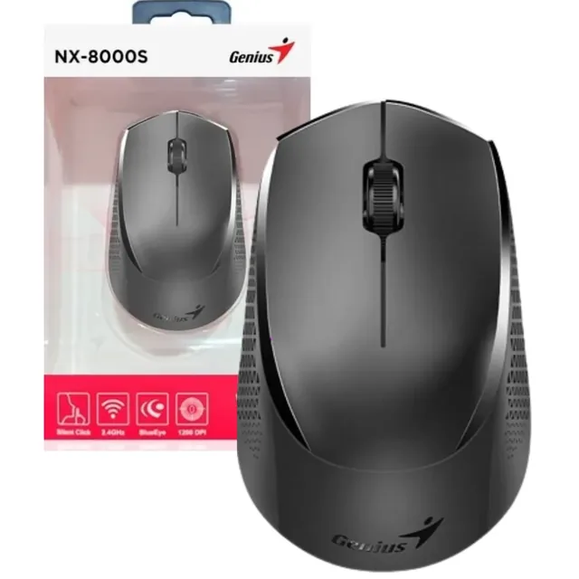 Mouse Genius NX-8000S Inalámbrico Negro