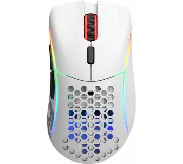 Mouse Glorious Model D Wireless 2.4Ghz Bluetooth 5.2 Matte White 68gr 110hs