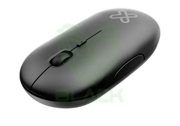Mouse Klipxtreme Ergonomico Slim Surfer Negro 4 Botones 24GHz Ambidiestro