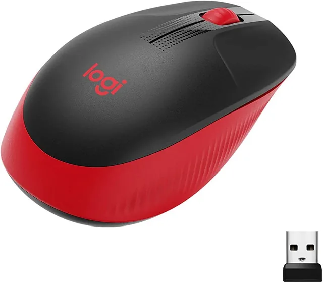 Mouse Logitech M190 Y Inalámbrico Rojo