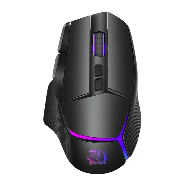 Mouse Raptor Storm Grip Wireless 9 Botones 24000dpi Retroiluminado C/Soft Black