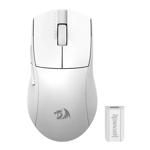 Mouse Redragon King PRO M916 4K Wireless 2.4Ghz Bluetooth White USB-C 50g