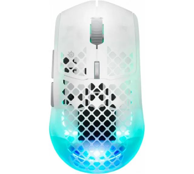 Mouse SteelSeries Aerox 3 Gen2 Wireless 2.4Ghz Bluetooth Polling 4K Sensor Truemove 26K White