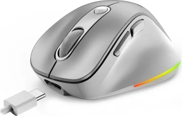MOUSE WIRELESS MINI GENIUS ERGO 9000S PRO RECARGABLE PEARL/WHITE