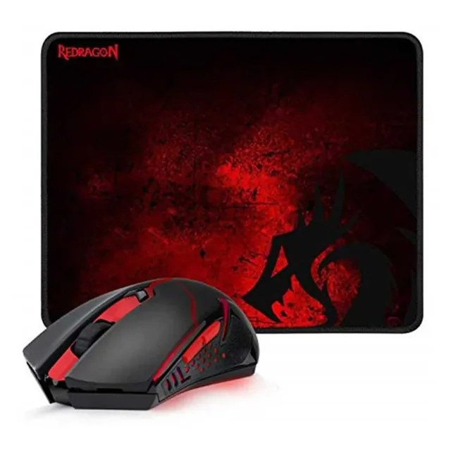 Mouse y Pad Redragon M601WL-BA
