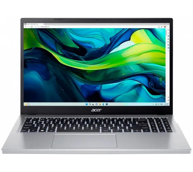 Notebook Acer Aspire Go 15 15.6" FHD IPS AMD Ryzen 3 7320U 8GB DDR5 SSD 128GB Win11 Home S Silver AG15-21P-R5YG