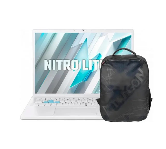 Notebook Acer Nitro Lite 16 16" Intel I5 13420H 16GB SSD 512GB RTX 4050 165Hz Win11 White NL16-71G-59BN-AR