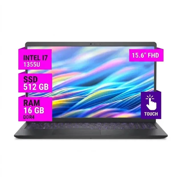 Notebook Dell Inspiron 15.6" FHD Touch Intel i7 1355U 16GB Ram DDR5 512GB SSD WIN11