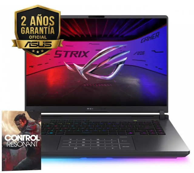 Notebook Gamer ASUS ROG Strix G16 16" AMD Ryzen 9 9955HX 32GB DDR5 SSD 1TB RTX 5070 Win11 G614FP-RV088W