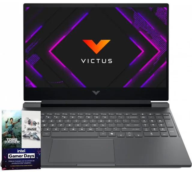 Notebook Gamer HP Victus 15 15.6" Intel Core i5 13420H 16GB DDR4 SSD 512GB RTX 4050 Win11 15-FA2013LA + Micrófono HyperX SoloCast 2 NGENUITY USB