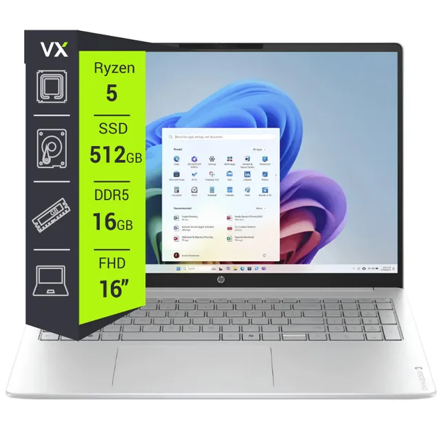 Notebook HP Omnibook 3 Ryzen 5 40 APU 16GB 512GB 16" W11 Glacier Silver