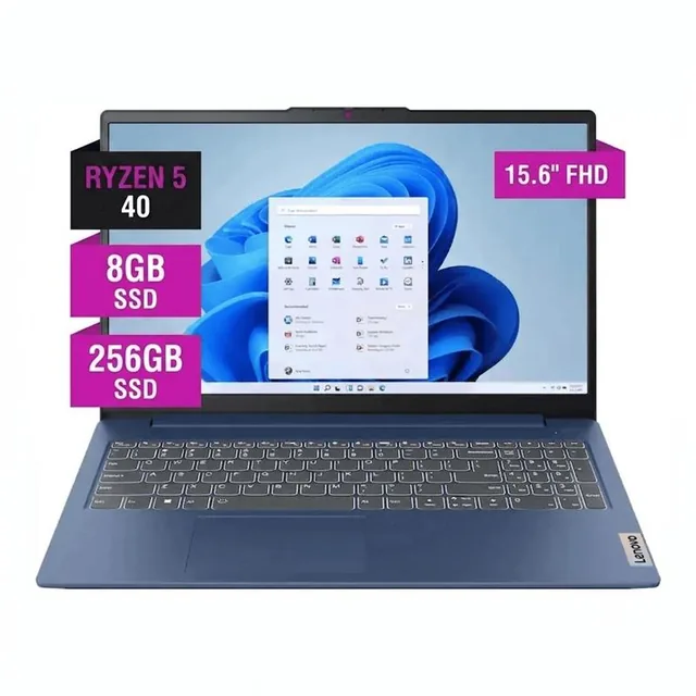 Notebook Lenovo IdeaPad Slim 3 15AMN8 15.6" FHD Ryzen 5 40 8GB Ram 256GB WIN11