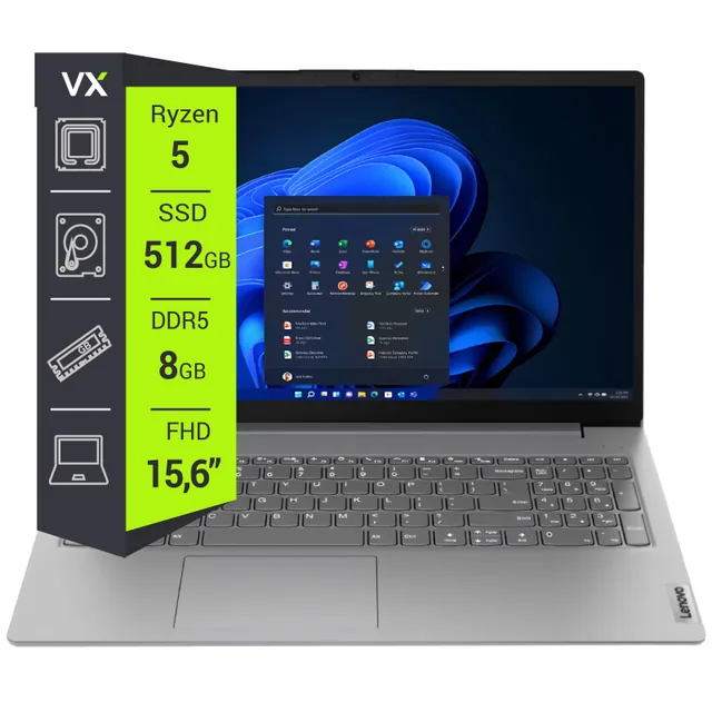 Notebook Lenovo V15 G4 15.6″ | R5 7520U | 8GB | 512GB SSD | FreeDOS | 82YU0101AR