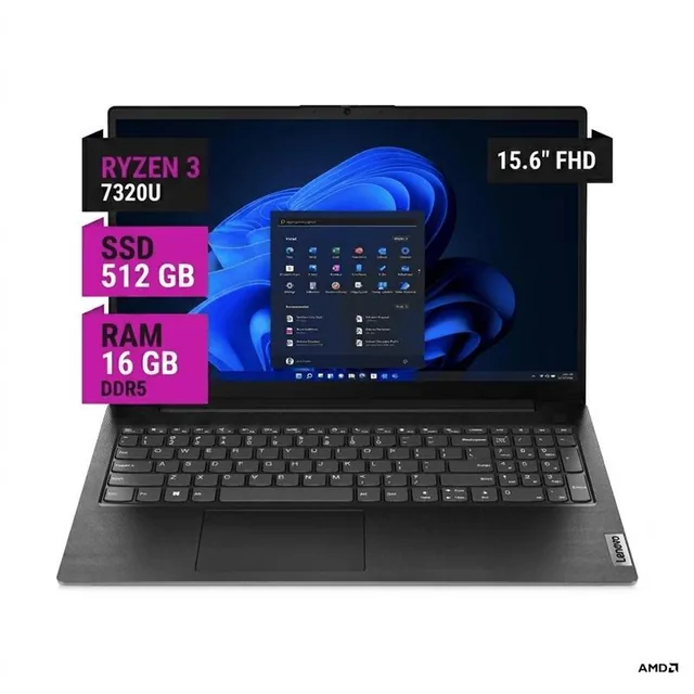 Notebook Lenovo V15 G4 15.6" Ryzen 3 7320U 16GB Ram 512GB SSD WIN 11 HOME