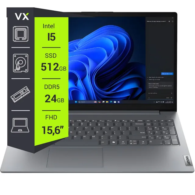 Notebook Lenovo V15 G5 Core i5 13420H 24GB 512GB 15.6" Luna Grey
