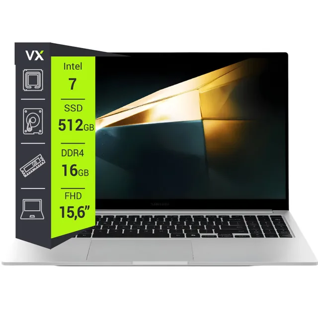 Notebook Samsung Galaxy Book4 Core 7 150U 16GB 512GB 15.6" W11 Silver