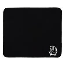 Pad Mouse Raptor S 26 X 21 Cm Antideslizante Impermeable Color Negro Diseño Impreso Liso Con Logo