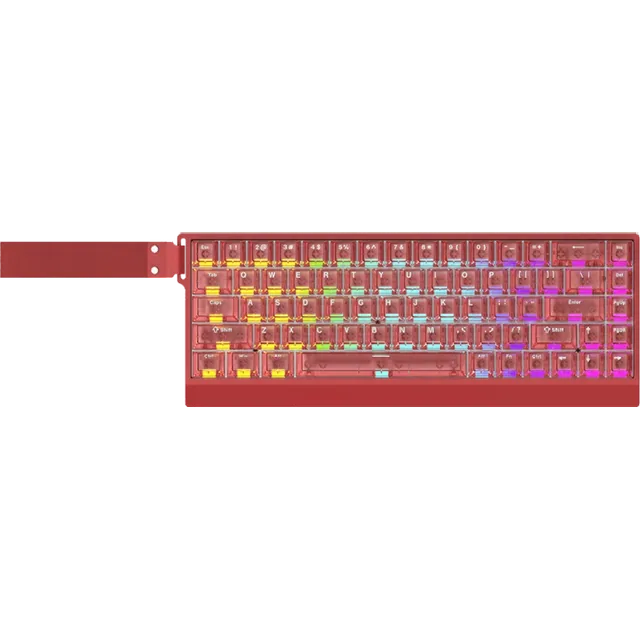Perifericos Teclado USB Irok Mercury68 Max Red Clear RGB Switch Starlight Gamer Magnetico