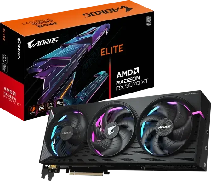 Placa de video Aorus RX 9070XT ELITE 16GB
