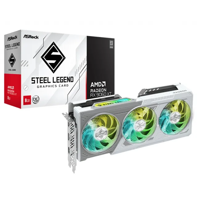 VGA ASRock Steel Legend OC White RX9060XT 8GB