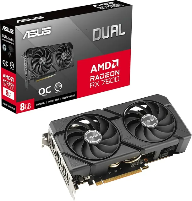 Placa De Video Asus Dual Amd Radeon Rx7600 O8gb Evo